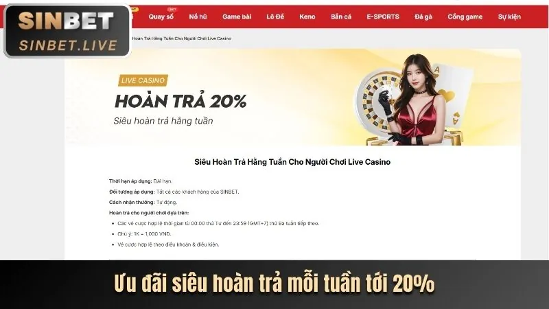 Thưởng nạp lại hàng tuần mm88l